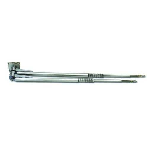 Bras de lavage inox P.A. double, semi rigide, 1750/1600 mm MF 1/4