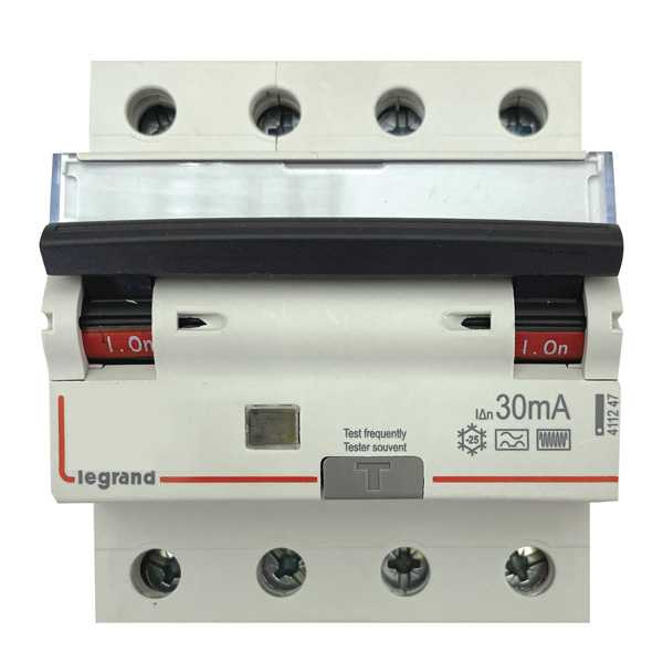 Disjoncteur tétrapolaire magnéto-thermique différentiel 20A-30mA