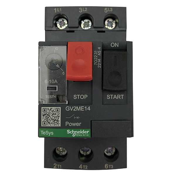 Disjoncteur magnéto-thermique de protection moteur  triphasé 4-6A